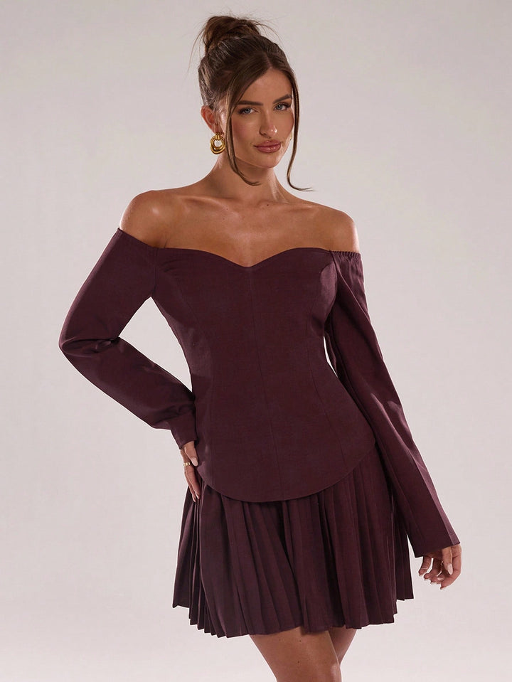 Rochie scurtă SHEIN, maro