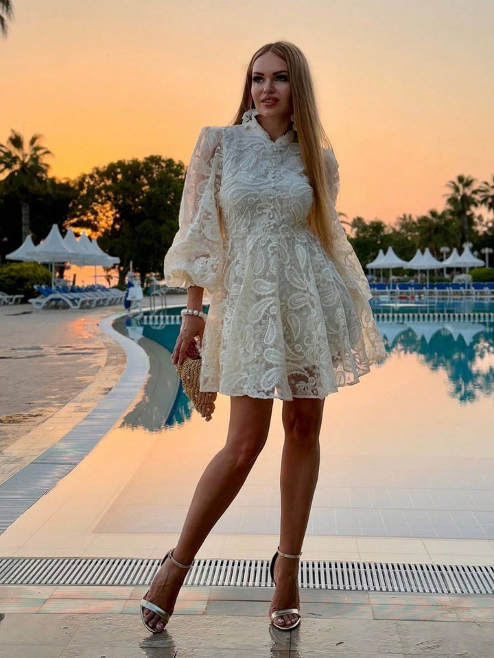 Rochie scurtă SHEIN, bej