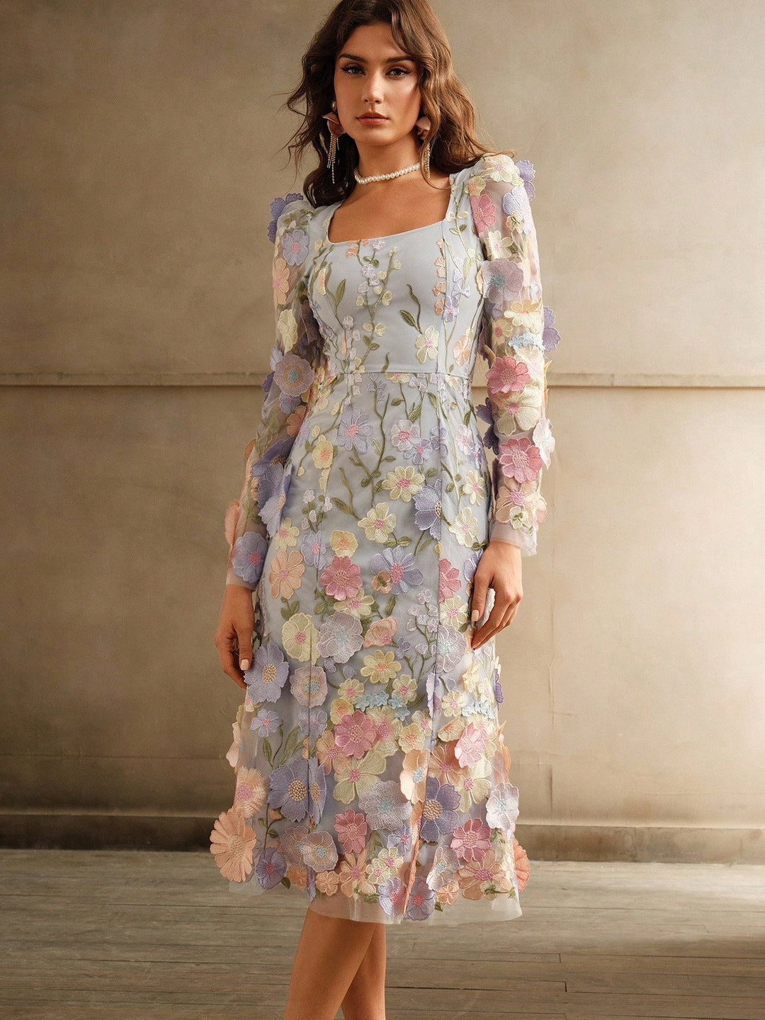Rochie midi SHEIN, mov