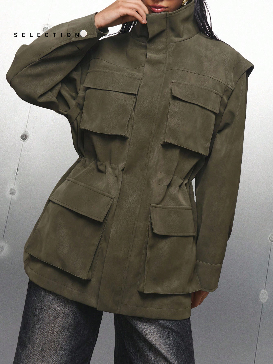 Palton SHEIN, verde