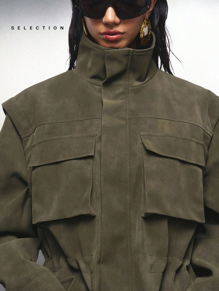 Palton SHEIN, verde