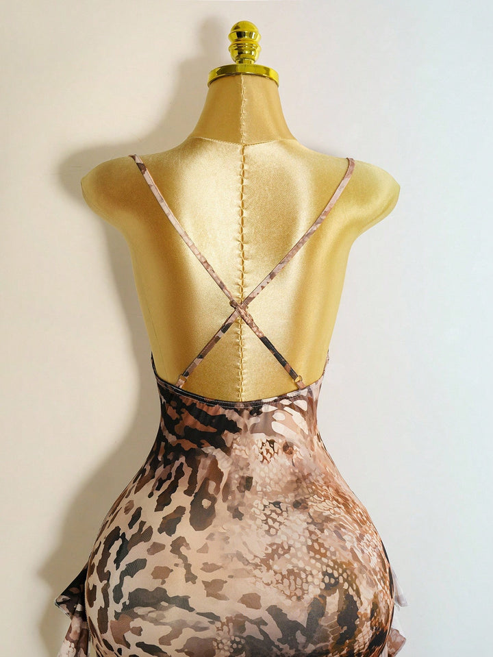 Rochie scurtă SHEIN, maro