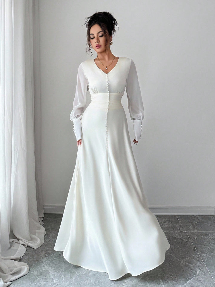 Rochie maxi SHEIN, bej