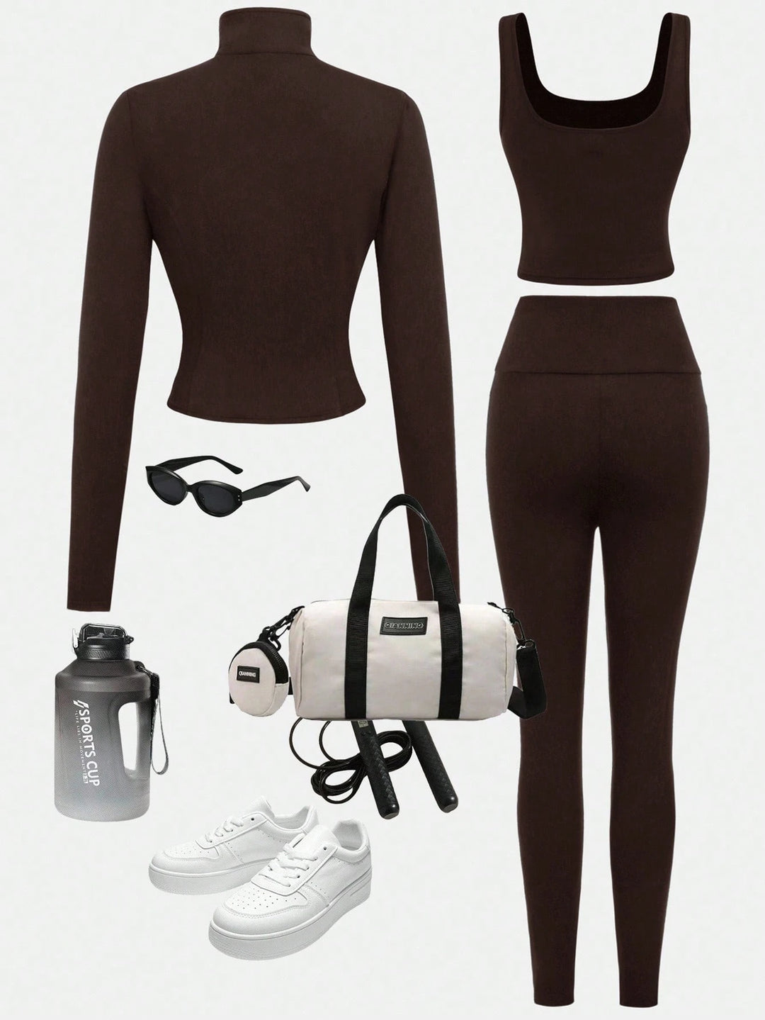 Compleu sport SHEIN, maro