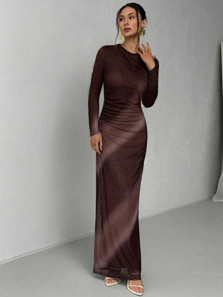 Rochie maxi SHEIN, maro