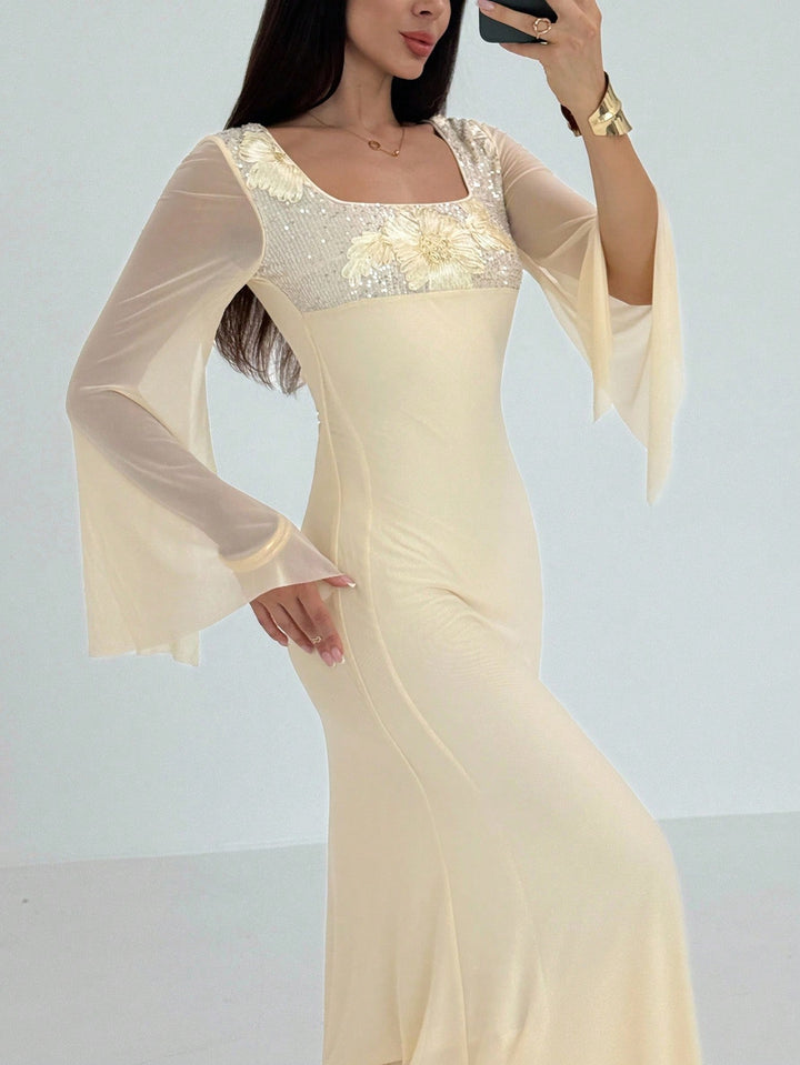 Rochie maxi SHEIN, bej