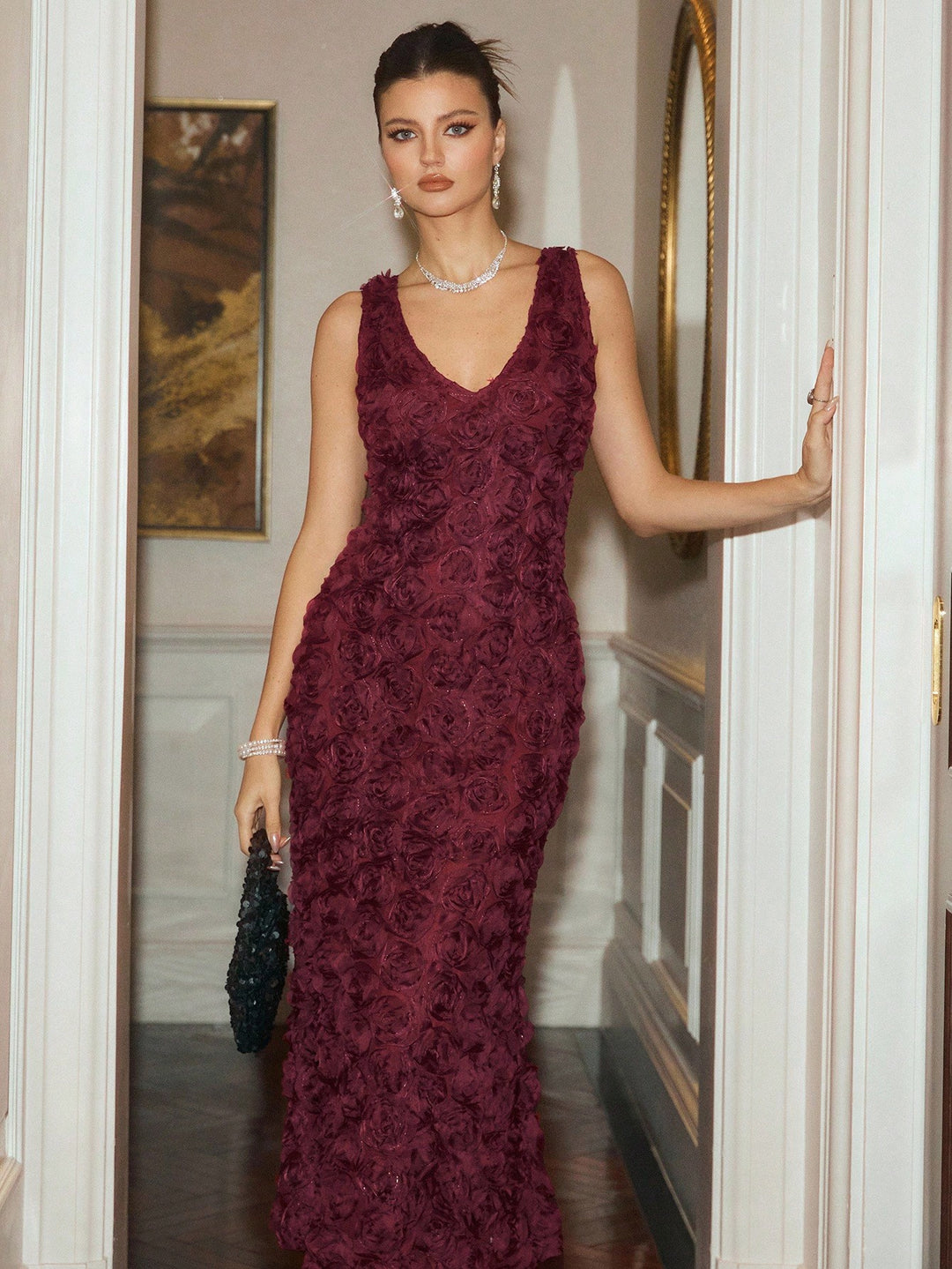 Rochie maxi SHEIN, roșu