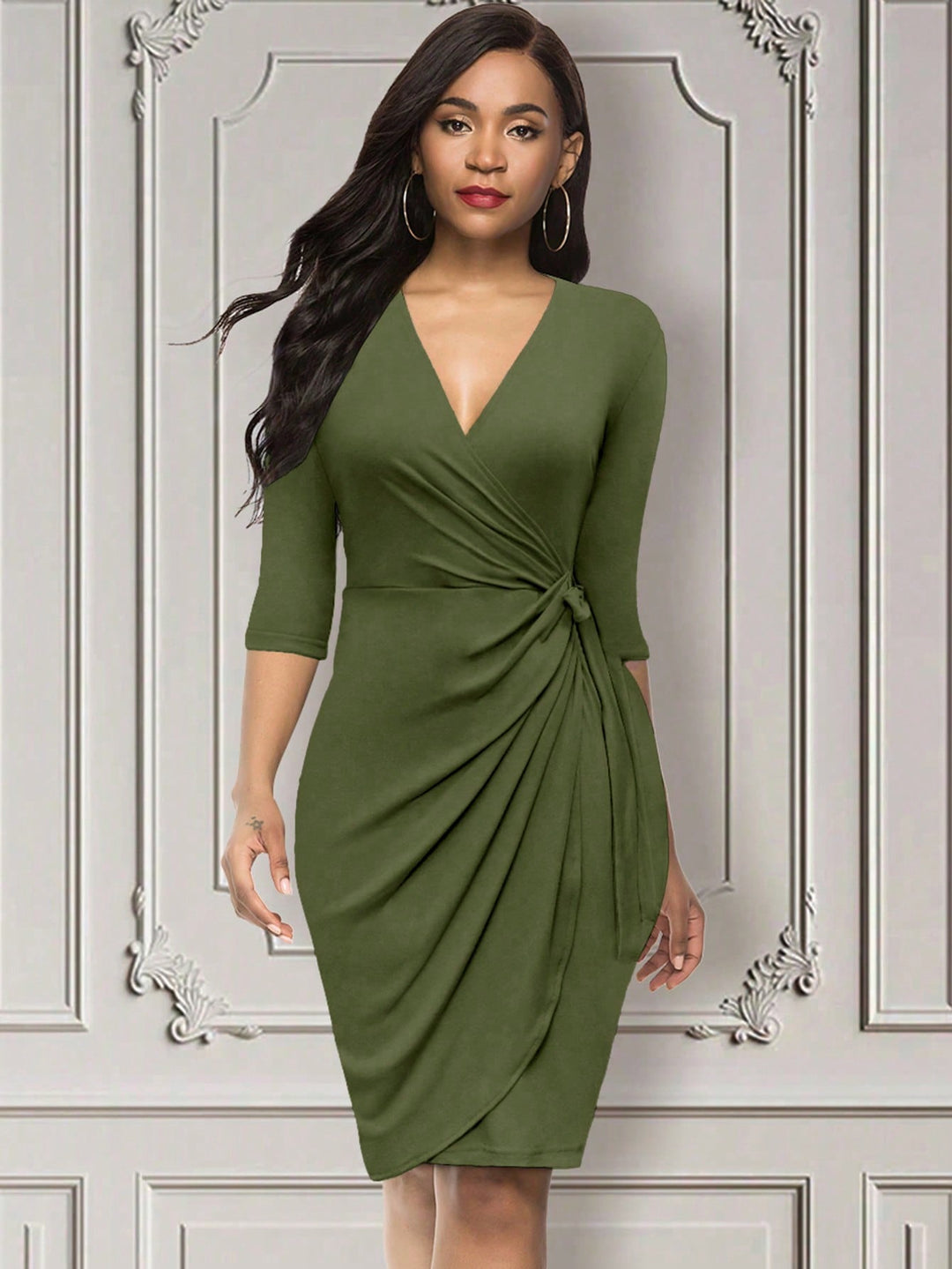 Rochie midi SHEIN, verde
