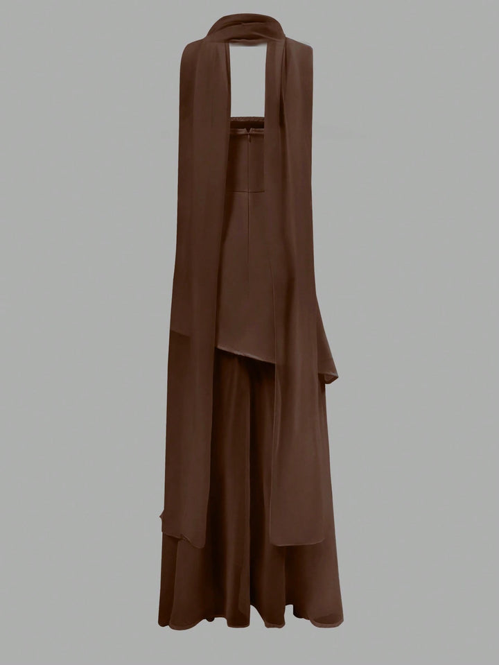 Rochie midi SHEIN, maro