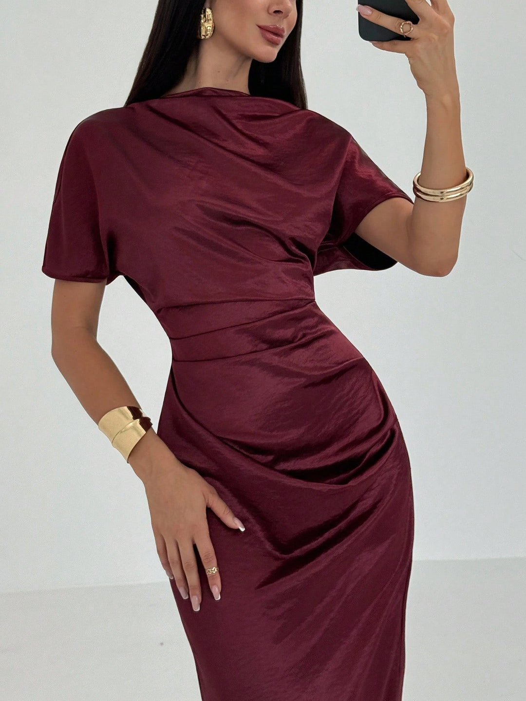 Rochie maxi SHEIN, vișiniu