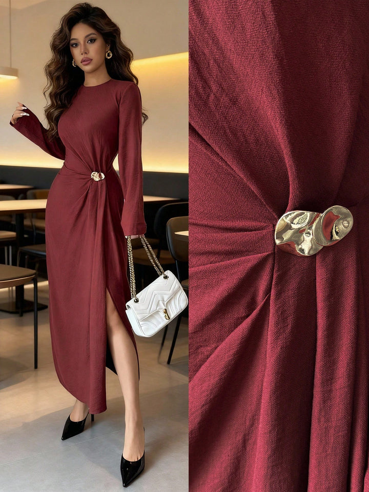 Rochie maxi SHEIN, vișiniu