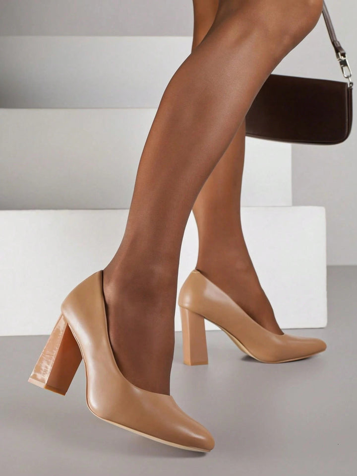 Pantofi cu toc SHEIN, maro