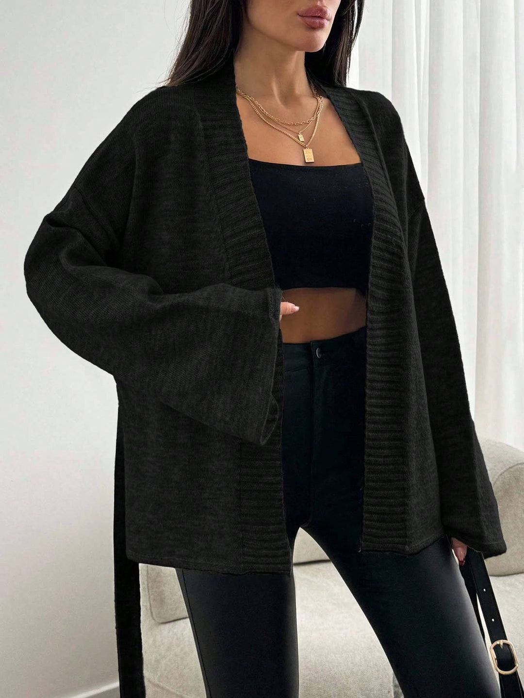 Cardigan SHEIN, negru