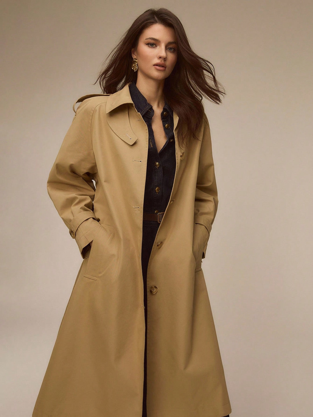 Trench SHEIN, kaki