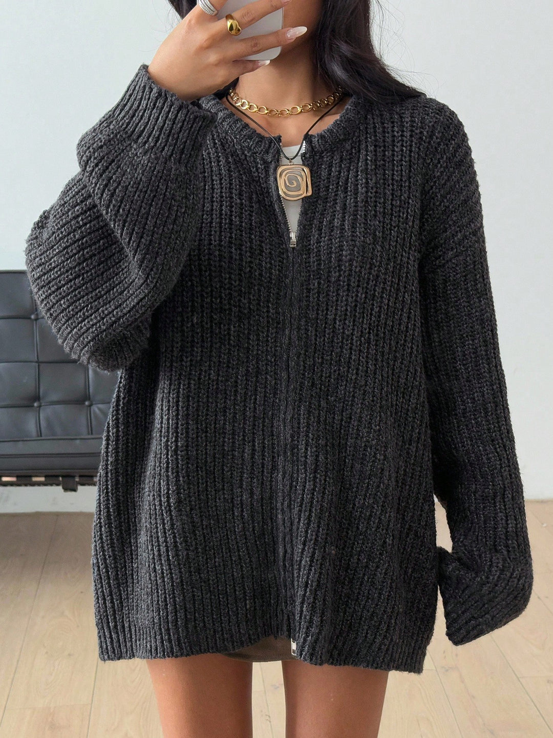 Cardigan SHEIN, gri