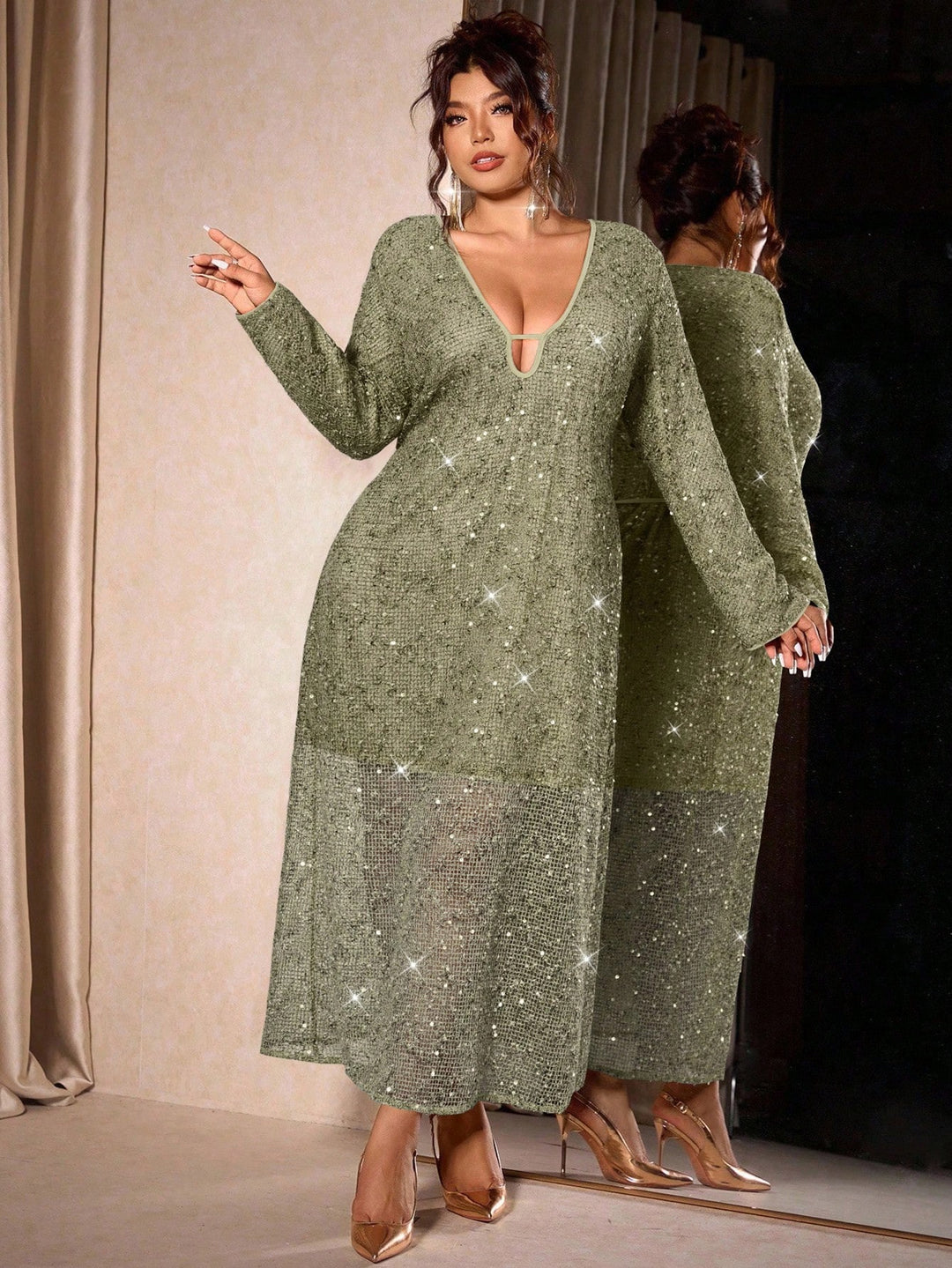 Rochie SHEIN, verde