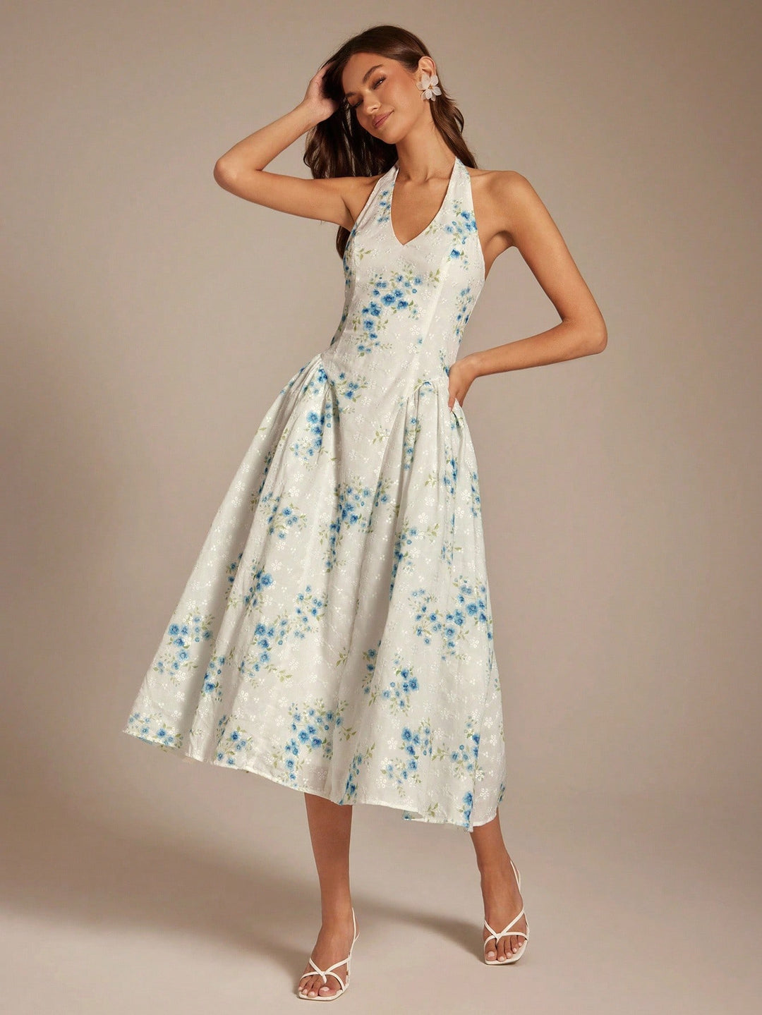 Rochie maxi SHEIN, albastru