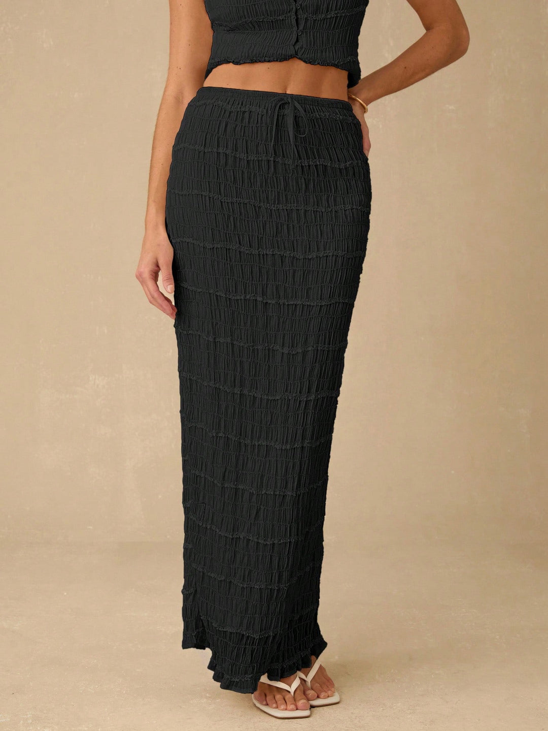 SHEIN Maxi Szoknya, Fekete