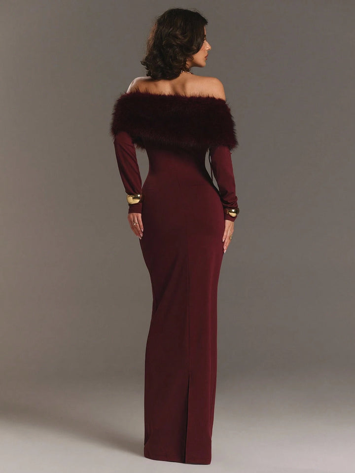 Rochie maxi SHEIN, vișiniu