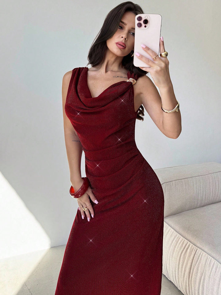 Rochie midi SHEIN, roz