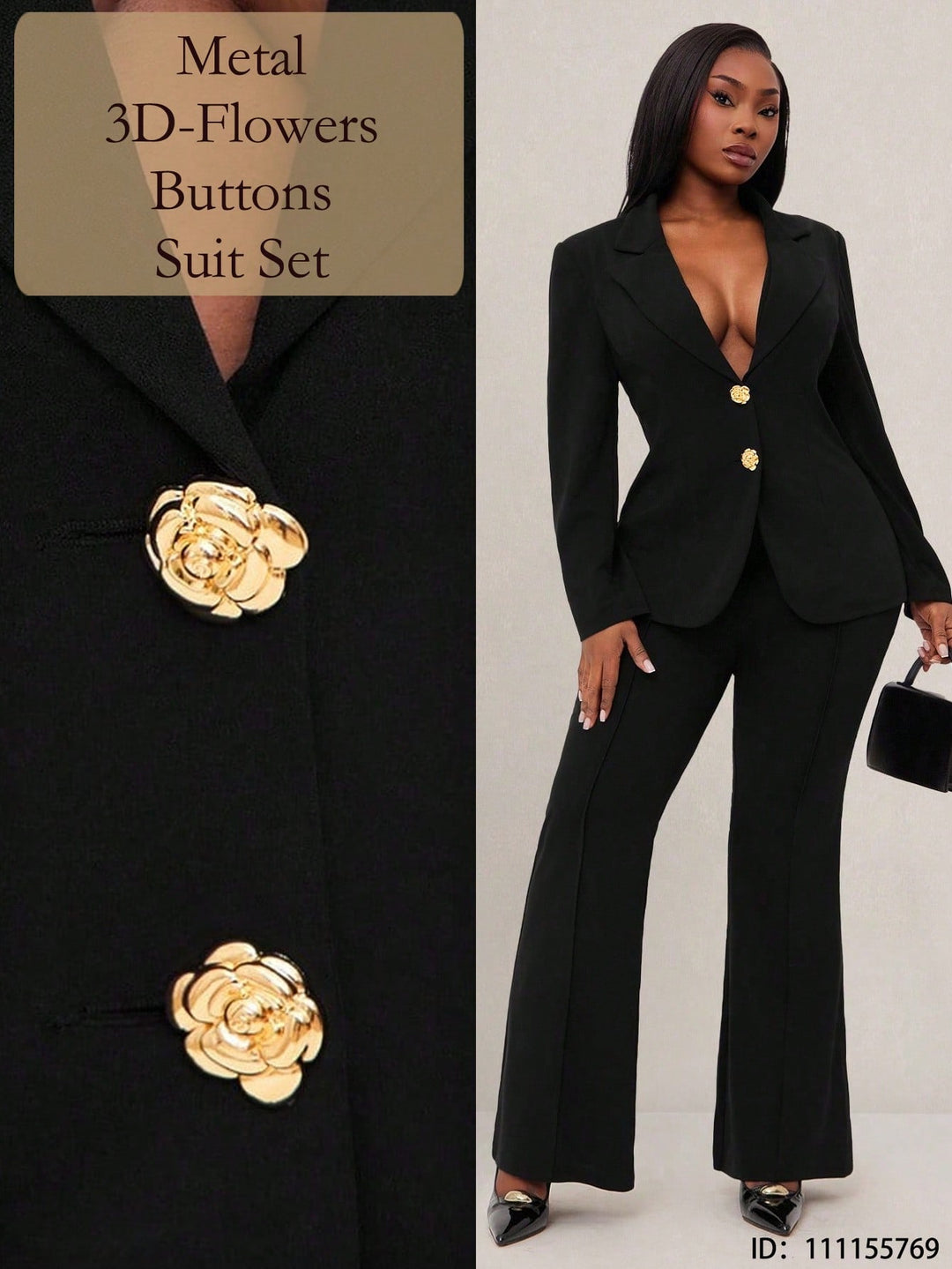 Costum SHEIN, negru