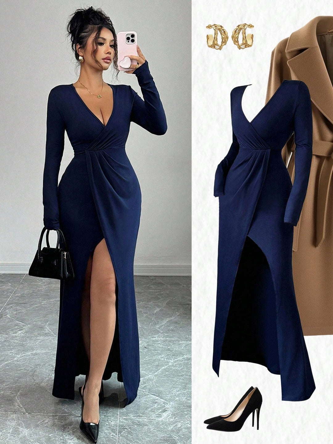 Rochie maxi SHEIN, albastru