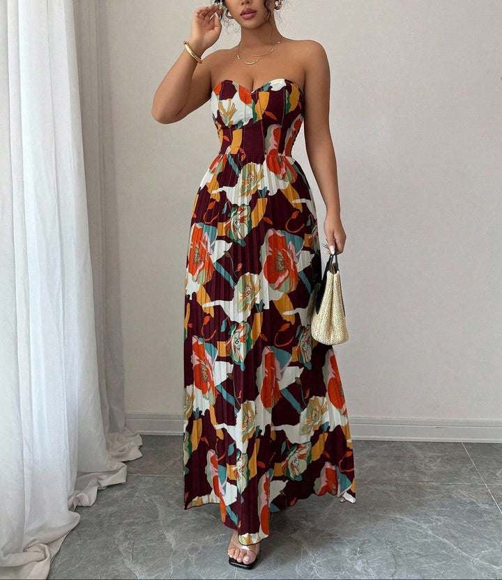 Rochie maxi Shein, mix culori