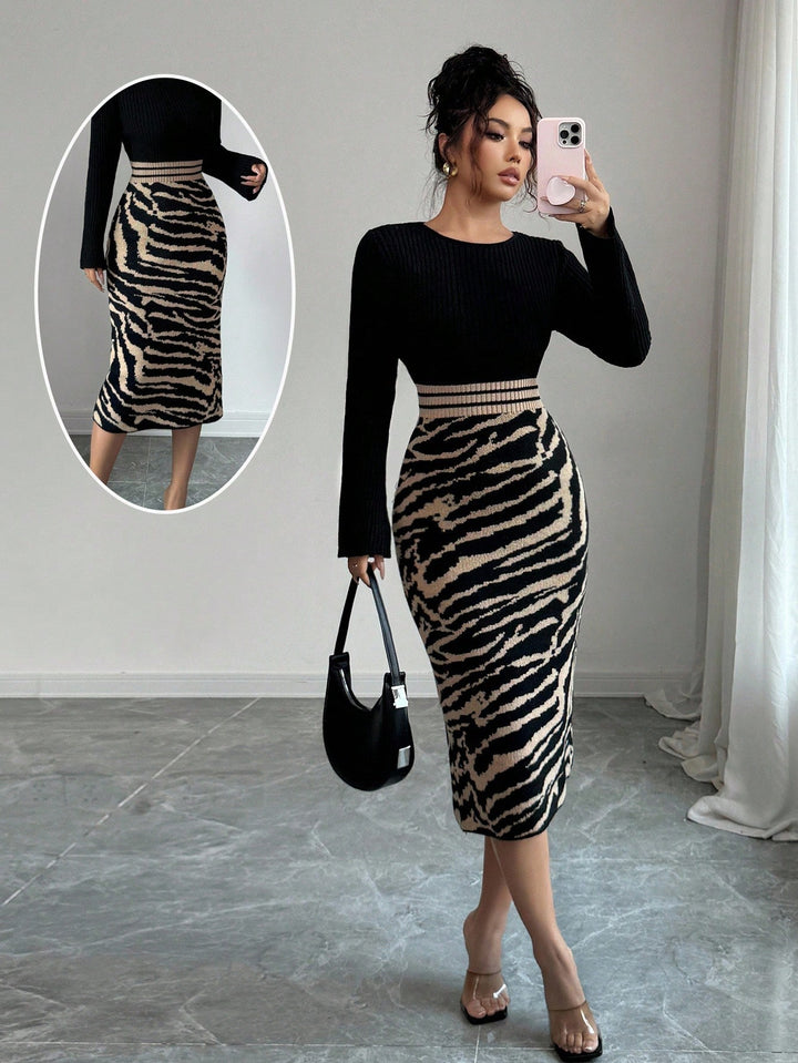 Rochie midi SHEIN, mix culori