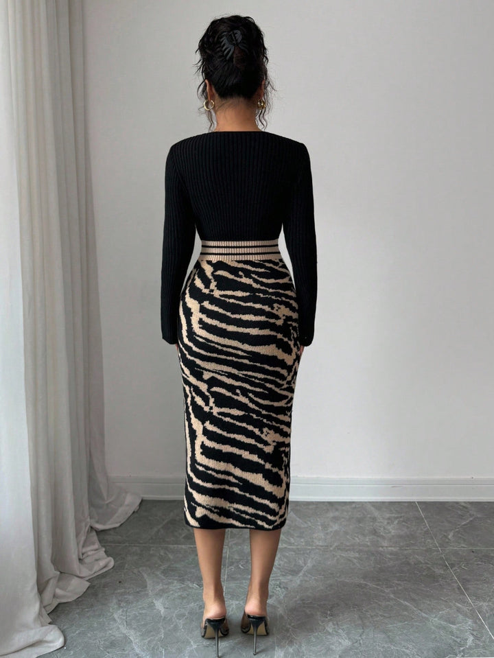 Rochie midi SHEIN, mix culori