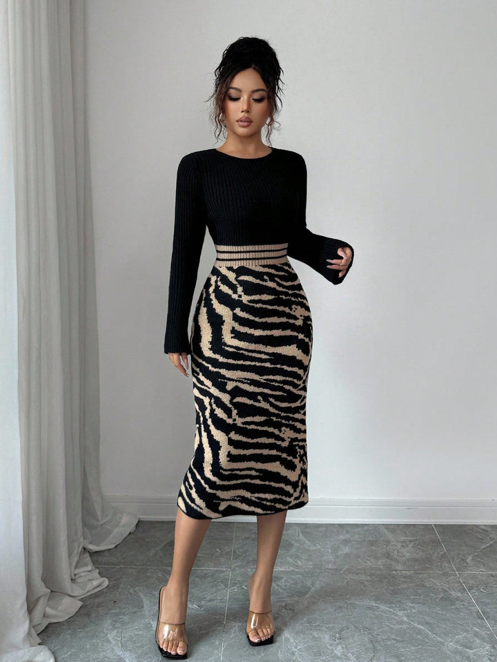 Rochie midi SHEIN, mix culori