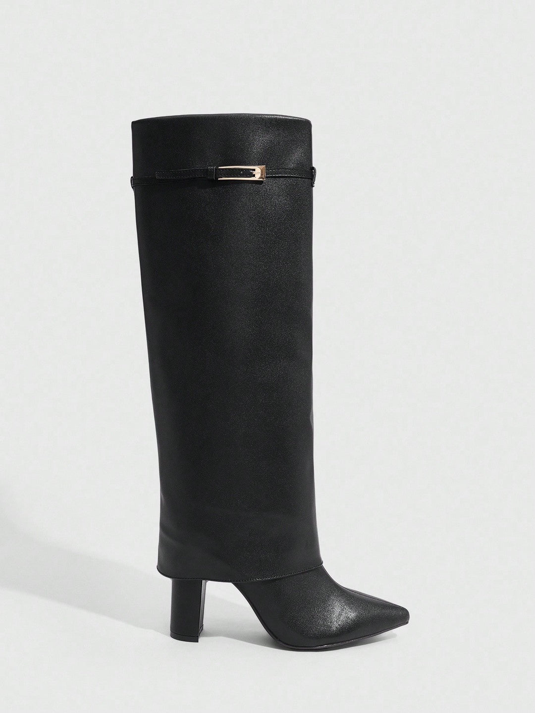 SHEIN magassarkú csizma, fekete