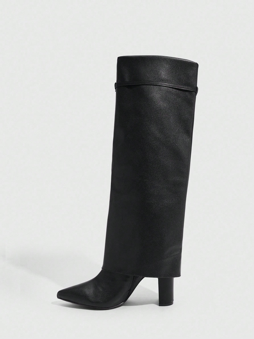 SHEIN magassarkú csizma, fekete