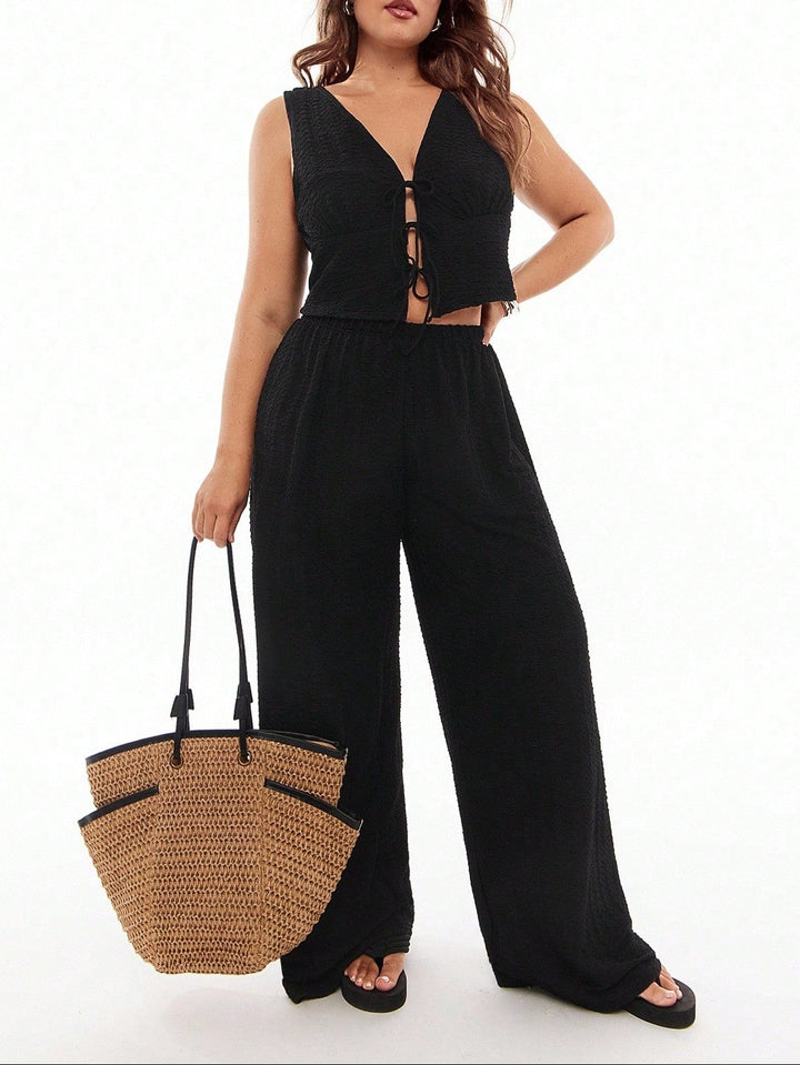 Shein Curve+ szett, fekete