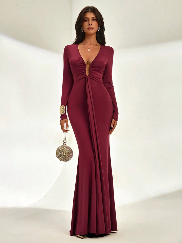Rochie maxi SHEIN, vișiniu
