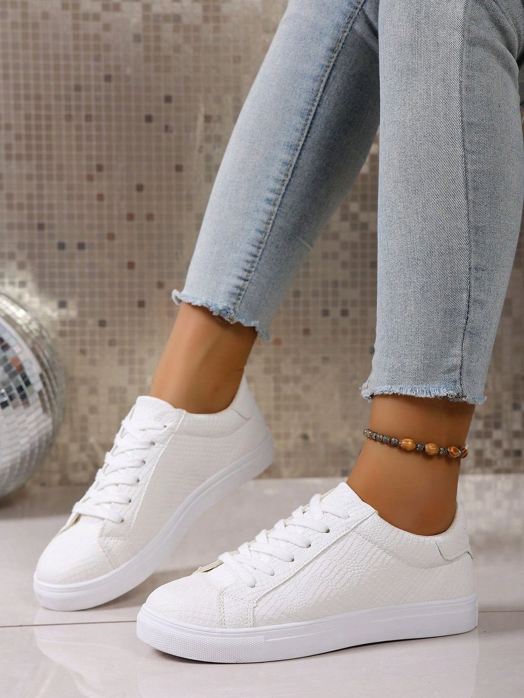 Pantofi sport SHEIN, alb