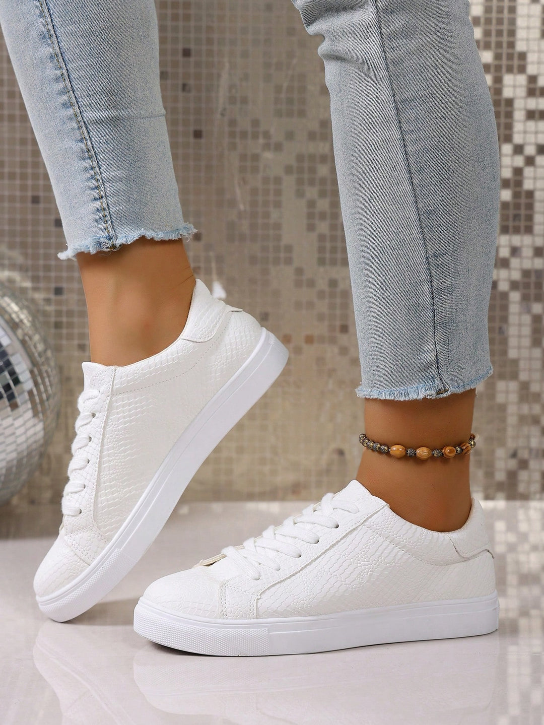 Pantofi sport SHEIN, alb