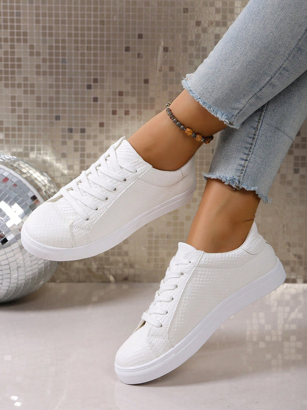 Pantofi sport SHEIN, alb
