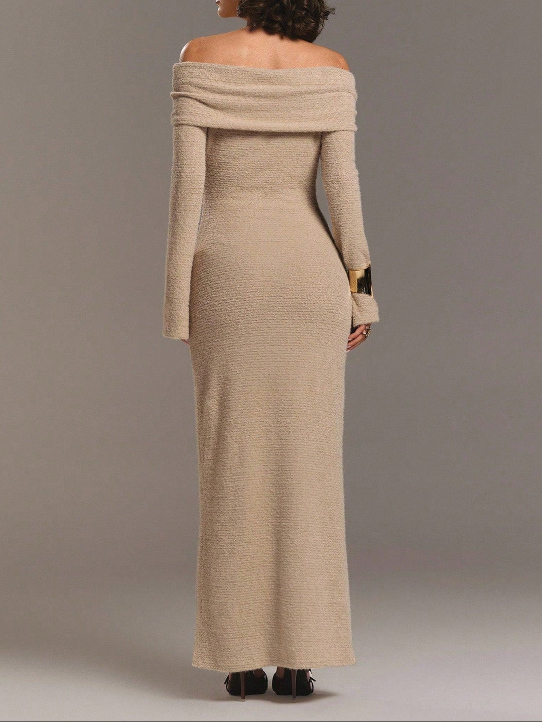 Rochie maxi SHEIN, bej