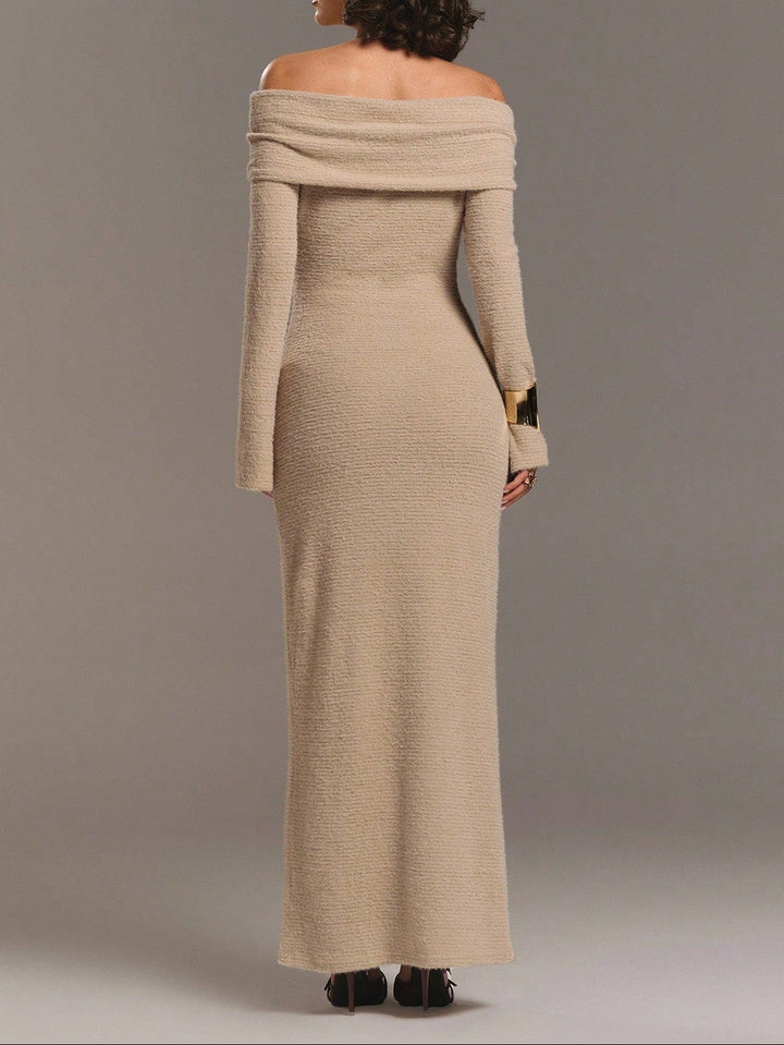 Rochie maxi SHEIN, bej