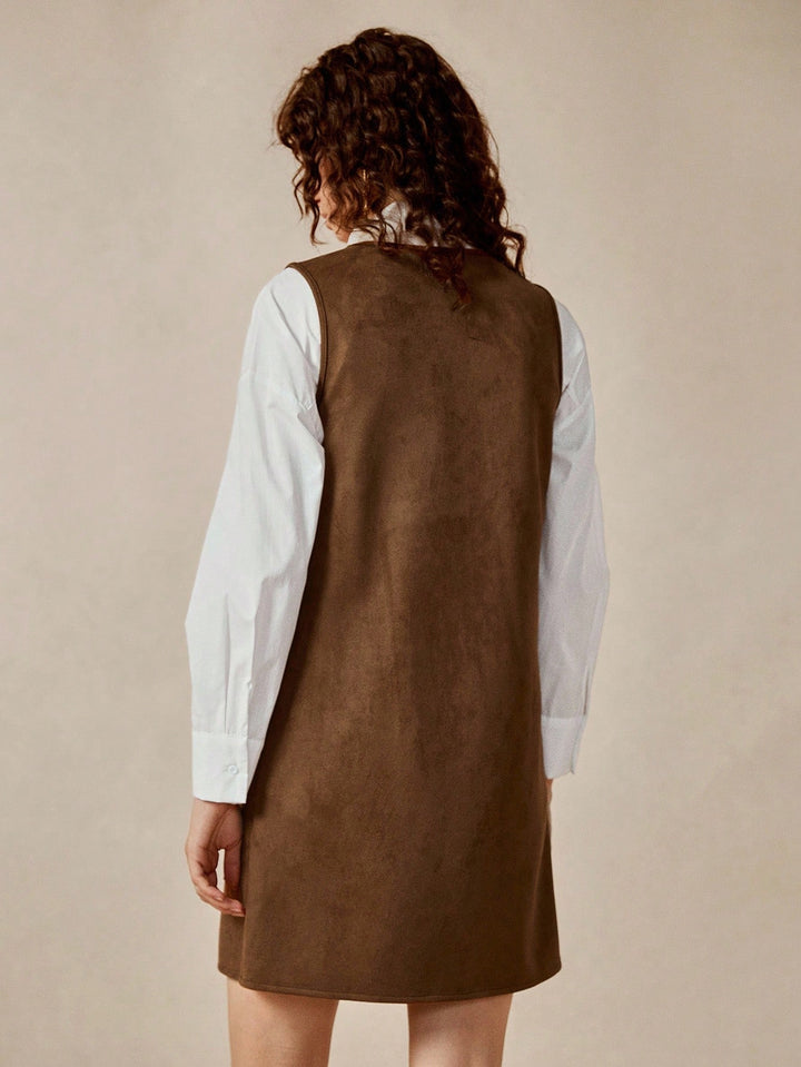 Rochie scurtă SHEIN, maro
