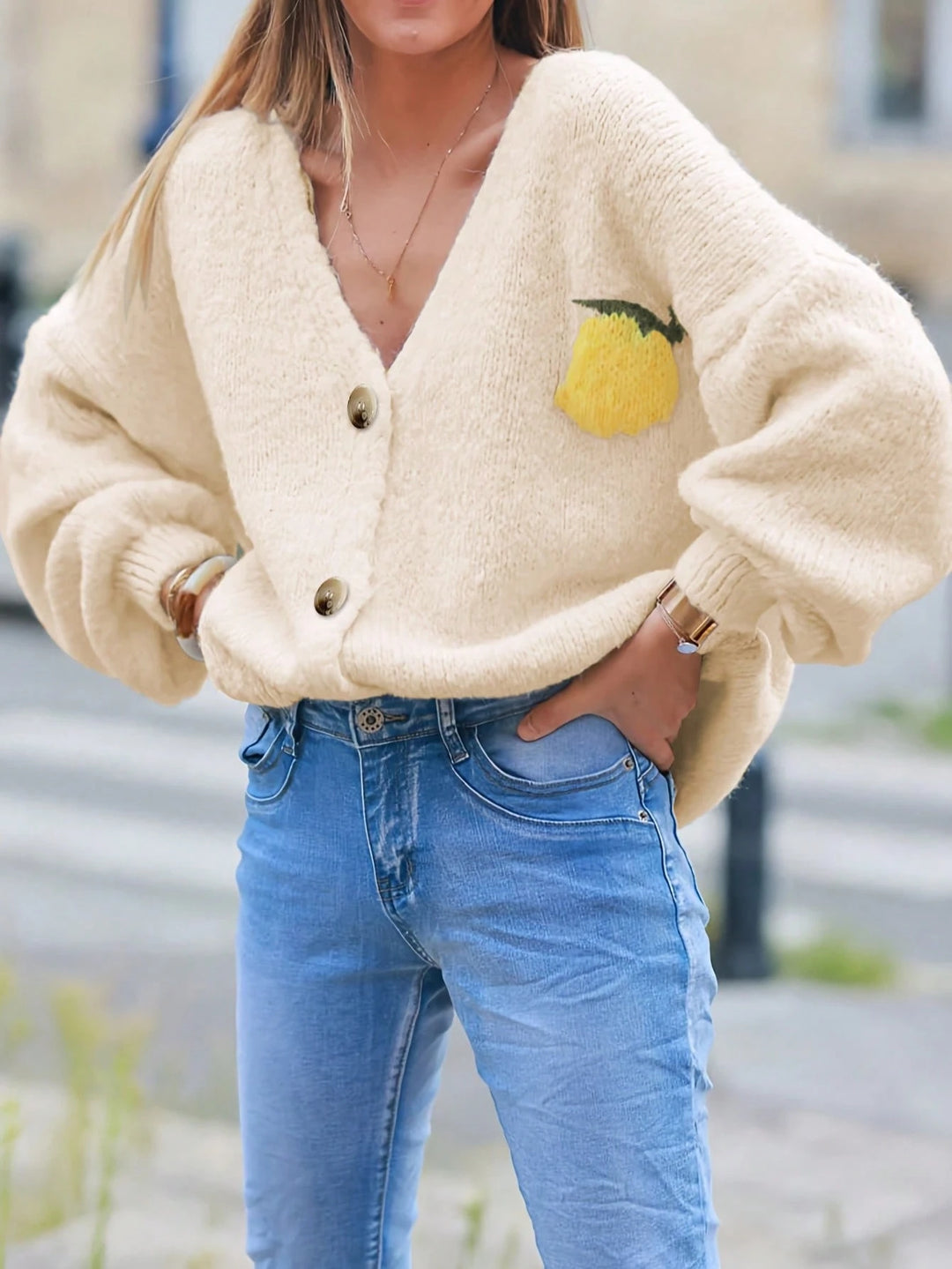 Cardigan SHEIN, crem