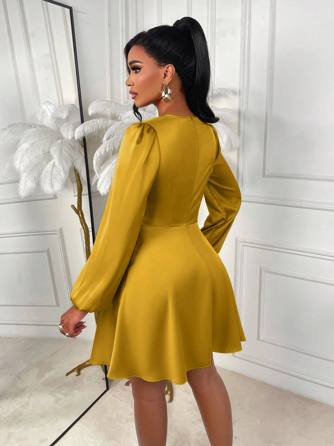 Rochie mini SHEIN, galben