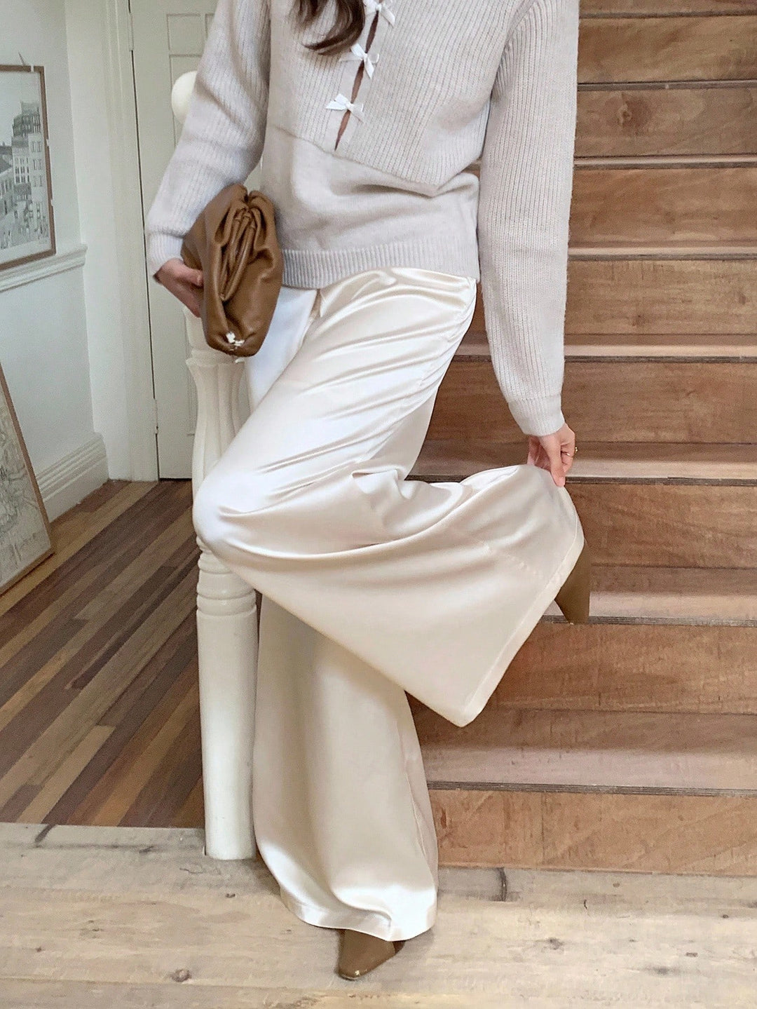 Pantaloni SHEIN, crem