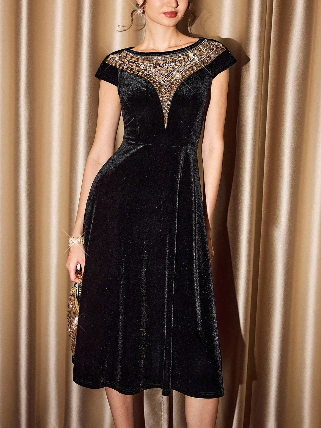 Rochie maxi SHEIN, negru
