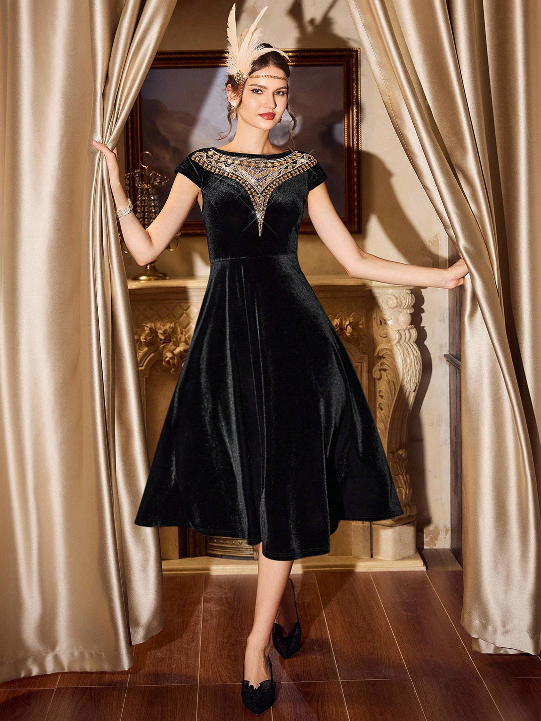 Rochie maxi SHEIN, negru
