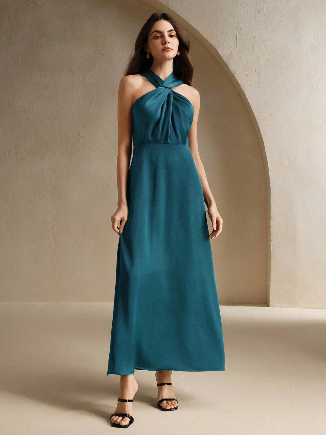 Rochie maxi SHEIN, verde