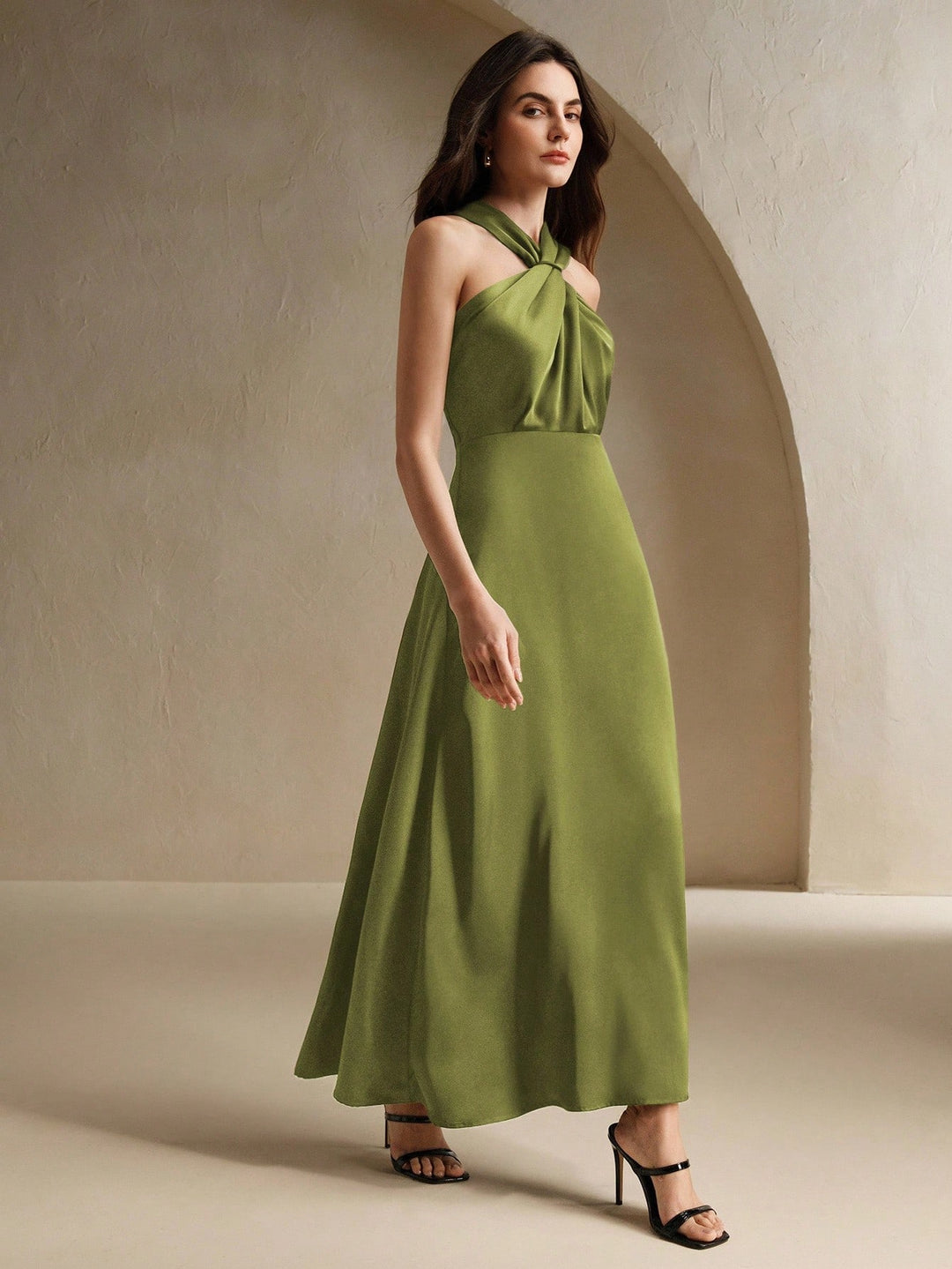 Rochie maxi SHEIN, verde