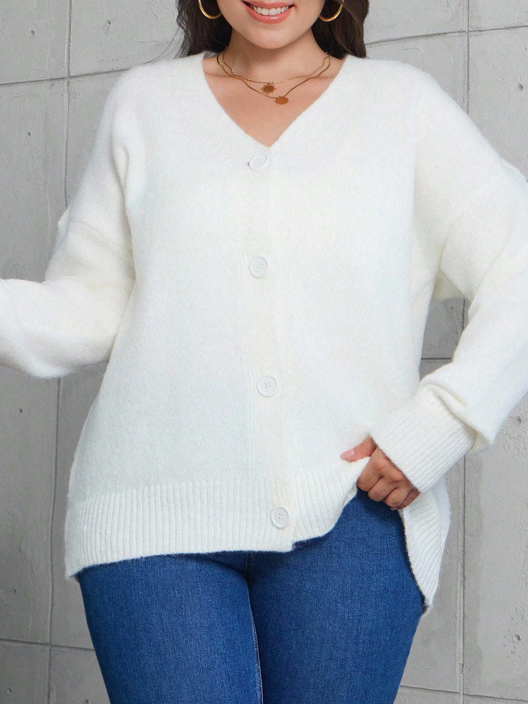Cardigan SHEIN, alb