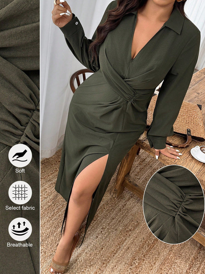 Rochie SHEIN, kaki