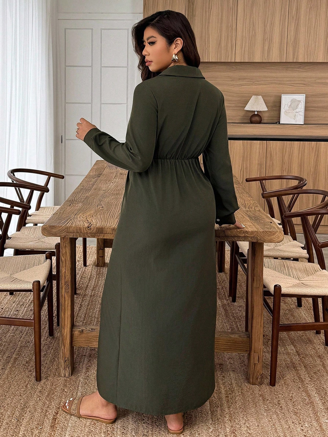 Rochie SHEIN, kaki